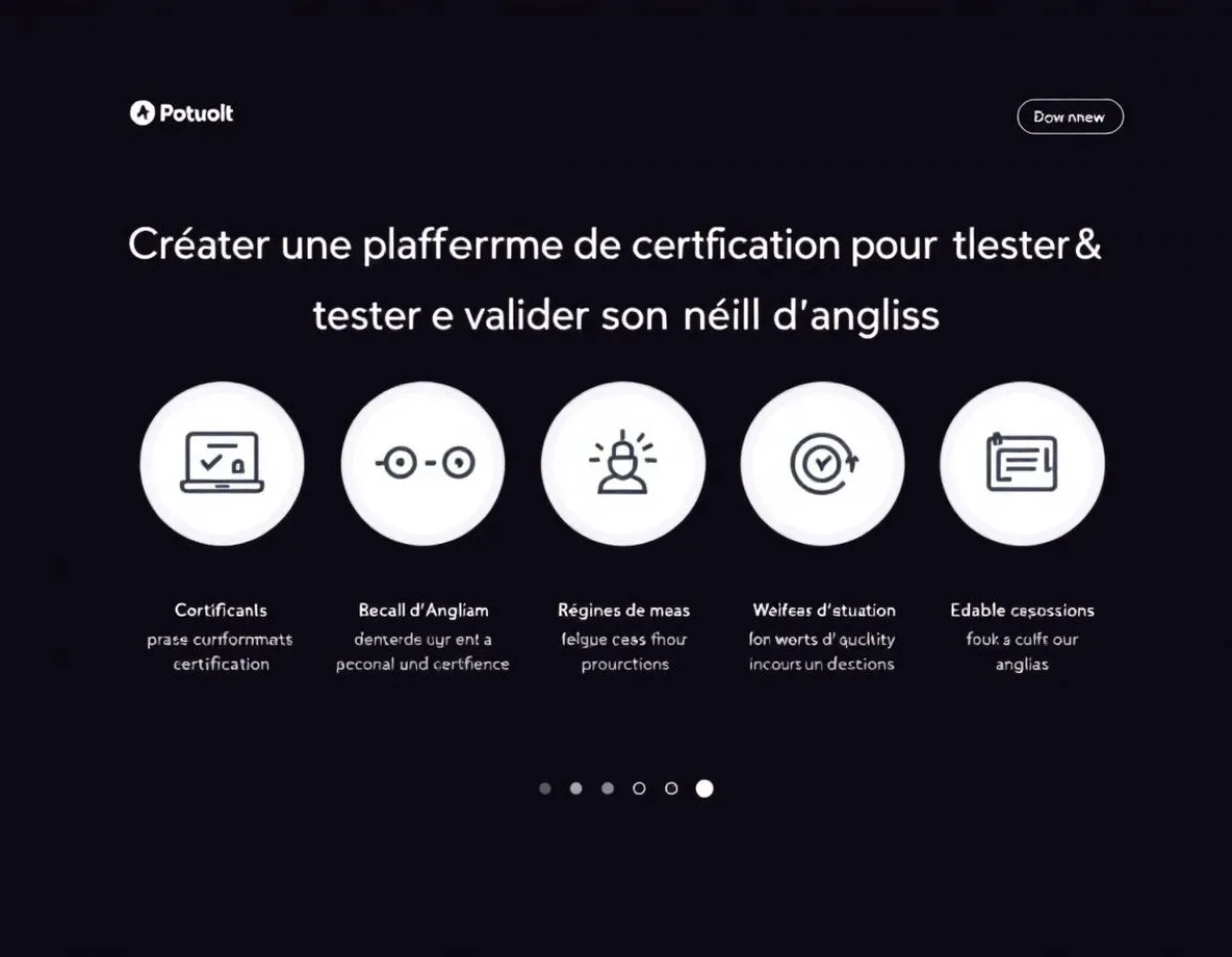 Créer une plateforme de certification pour tester et valider son niveau d'anglais